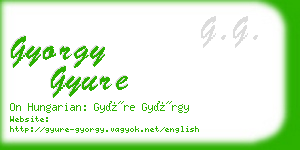 gyorgy gyure business card